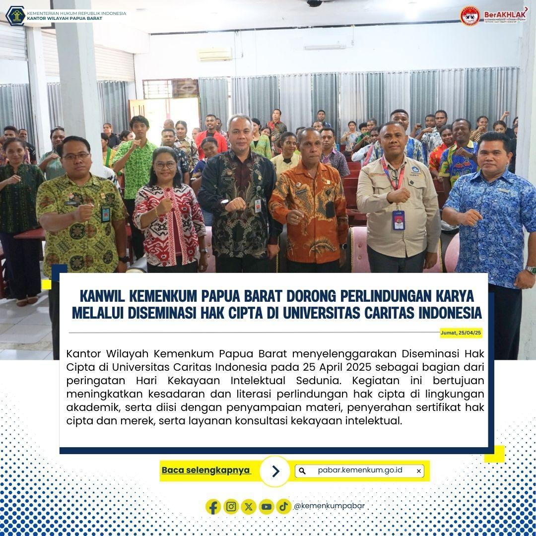 DISEMINASI HAK CIPTA DI UNIVERSITAS CARITAS INDONESIA
