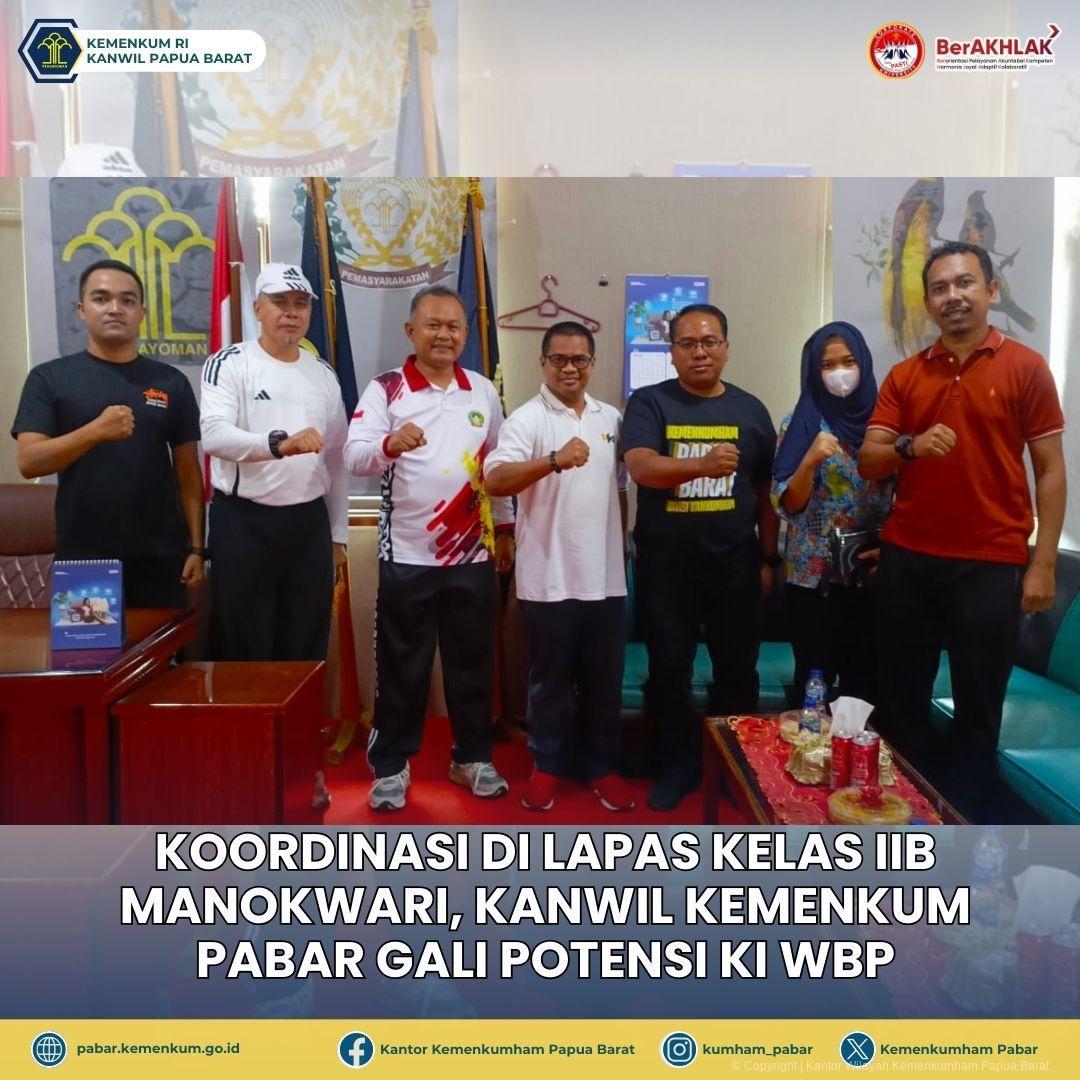 Koordinasi di Lapas Kelas IIB Manokwari Kanwil Kemenkum Pabar Gali Potensi KI WBP
