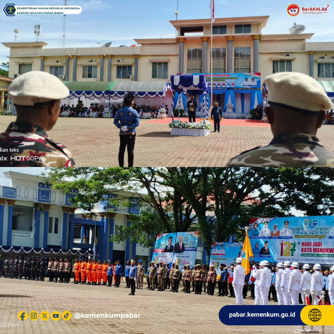 Kanwil Kemenkum Pabar Serahkan Piagam Kekayaan Intelektual Sebagai Kado Hari Jadi Kota Manokwari ke 127 3