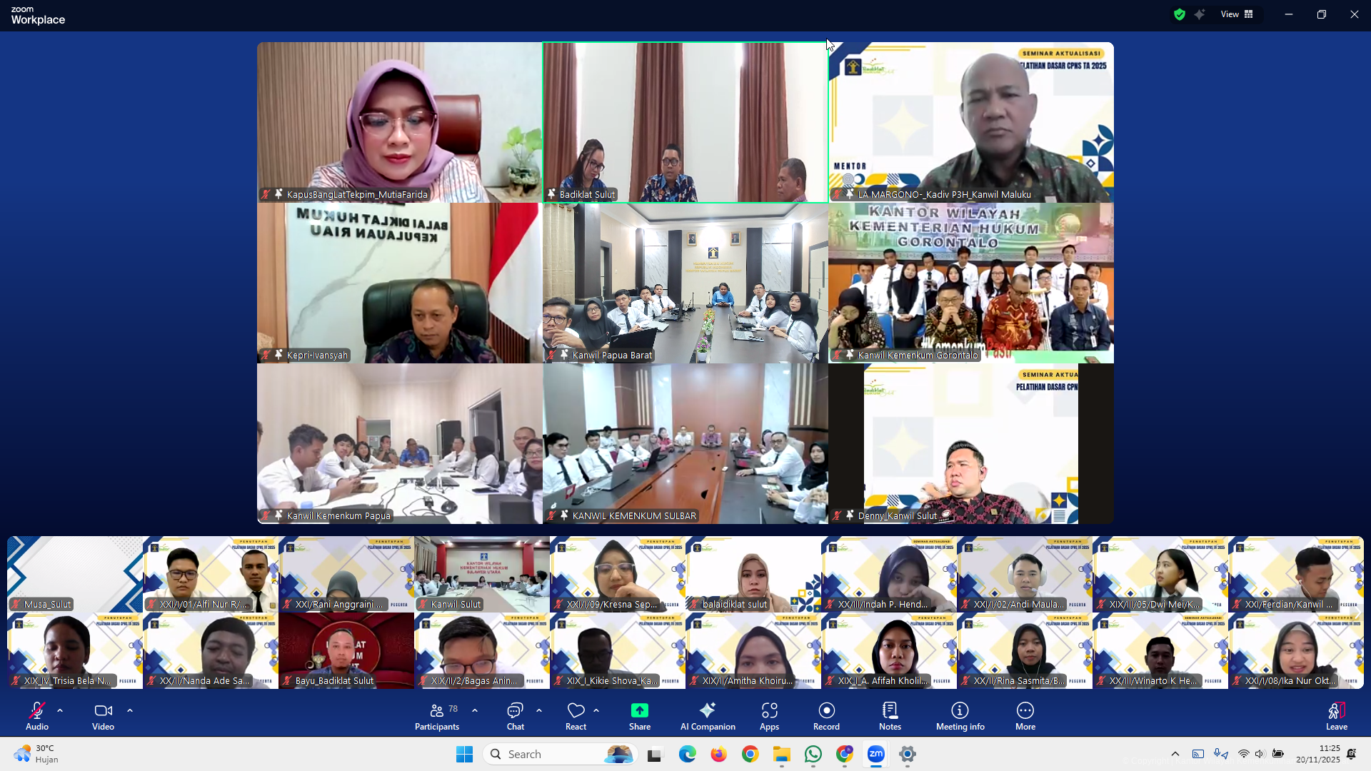 Latsar CPNS Kementerian Hukum 2025 Resmi Ditutup Peserta Kanwil Pabar Raih Juara 2 Terbaik 1