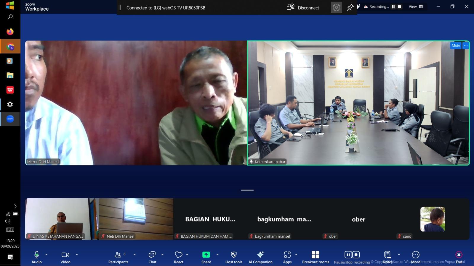 Kanwil Kemenkum Pabar Harmonisasi Rancangan Produk Hukum Daerah Kab. Mansel Tentang Pengelolaan Sampah dan Perlindungan Lahan Pertanian Pangan Berkelanjutan 1