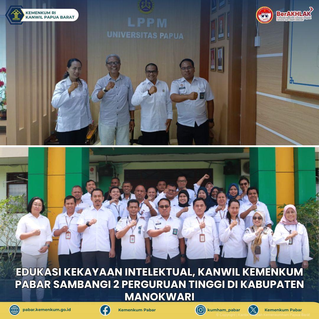 Edukasi Kekayaan Intelektual Kanwil Kemenkum Pabar Sambangi 2 Perguruan Tinggi di Kabupaten Manokwari